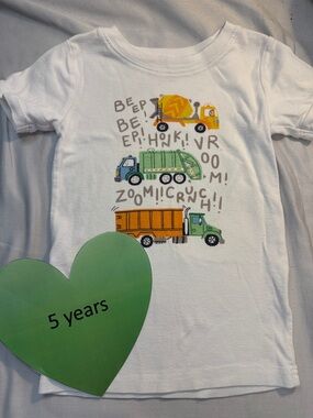 Old Navy - Kids' Classic short sleeve White Tee with truck design